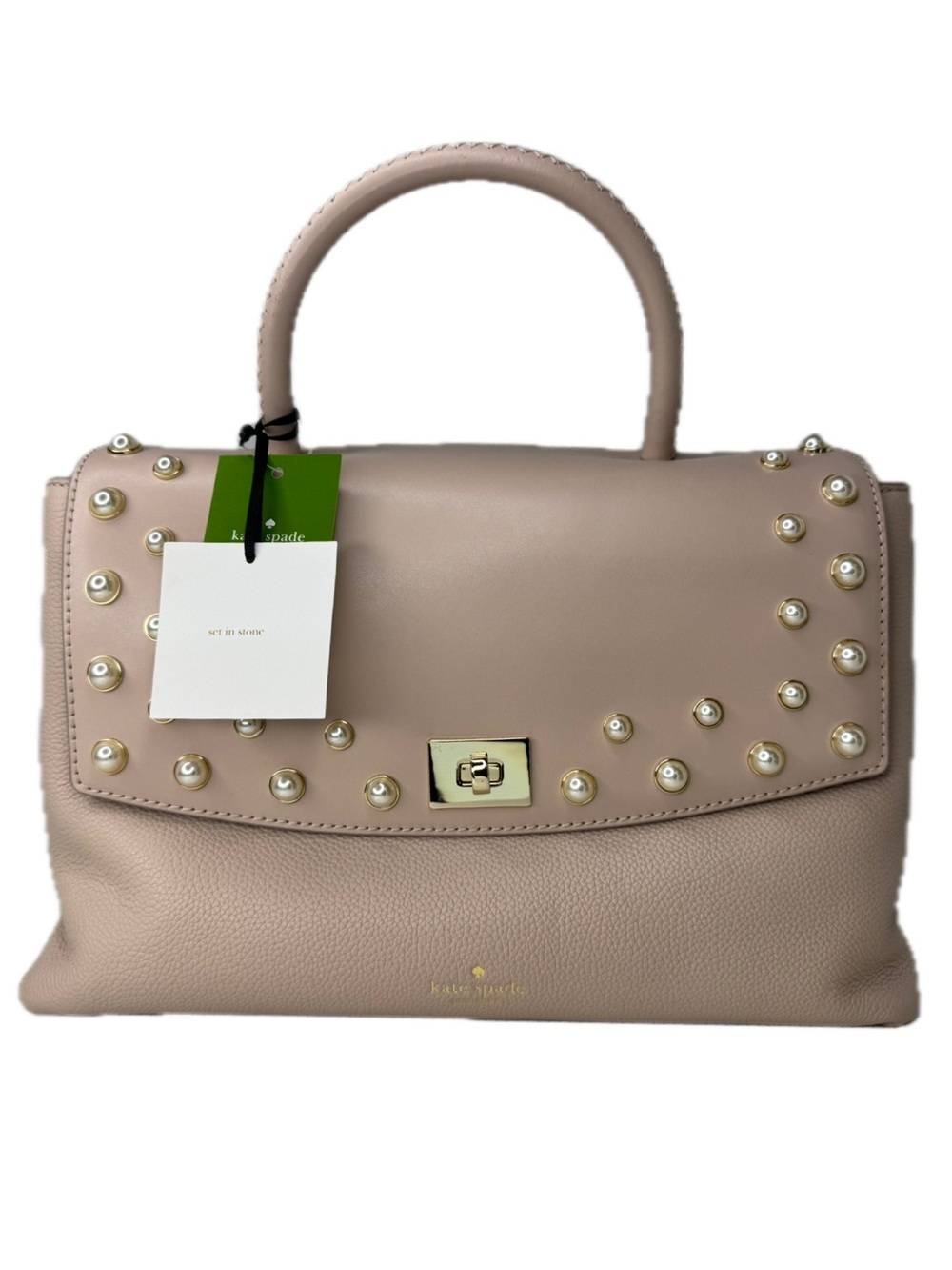 Kate Spade New York Serrano Place Pearl Dorina Beige Pink 249369 Bag NWT